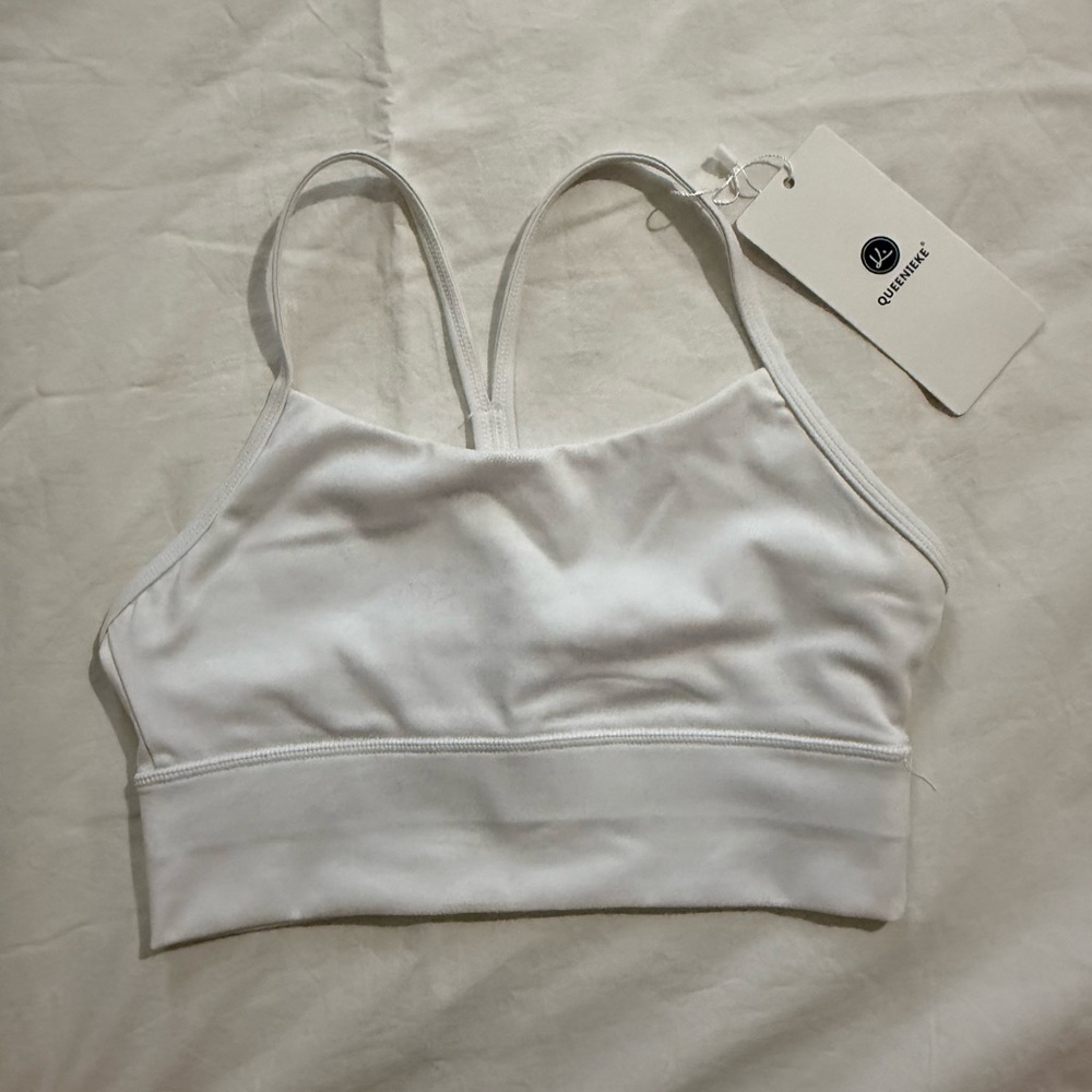 Queenieke White Sports Bra S